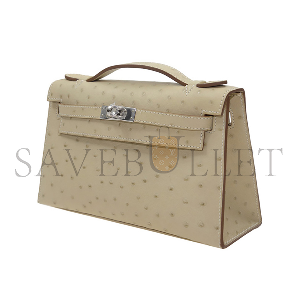 H**mes master handbags kelly clutch bag parchemin (22*14*7cm)